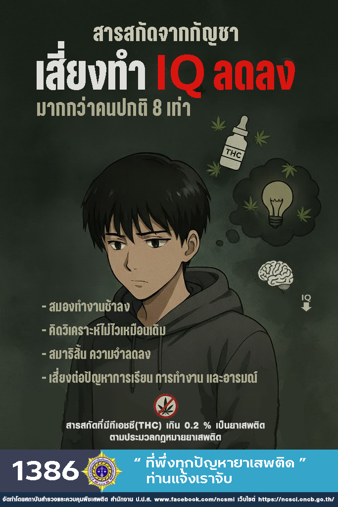 สารสกัดจากกัญชา เสี่ยงทำ IQ ลดลง